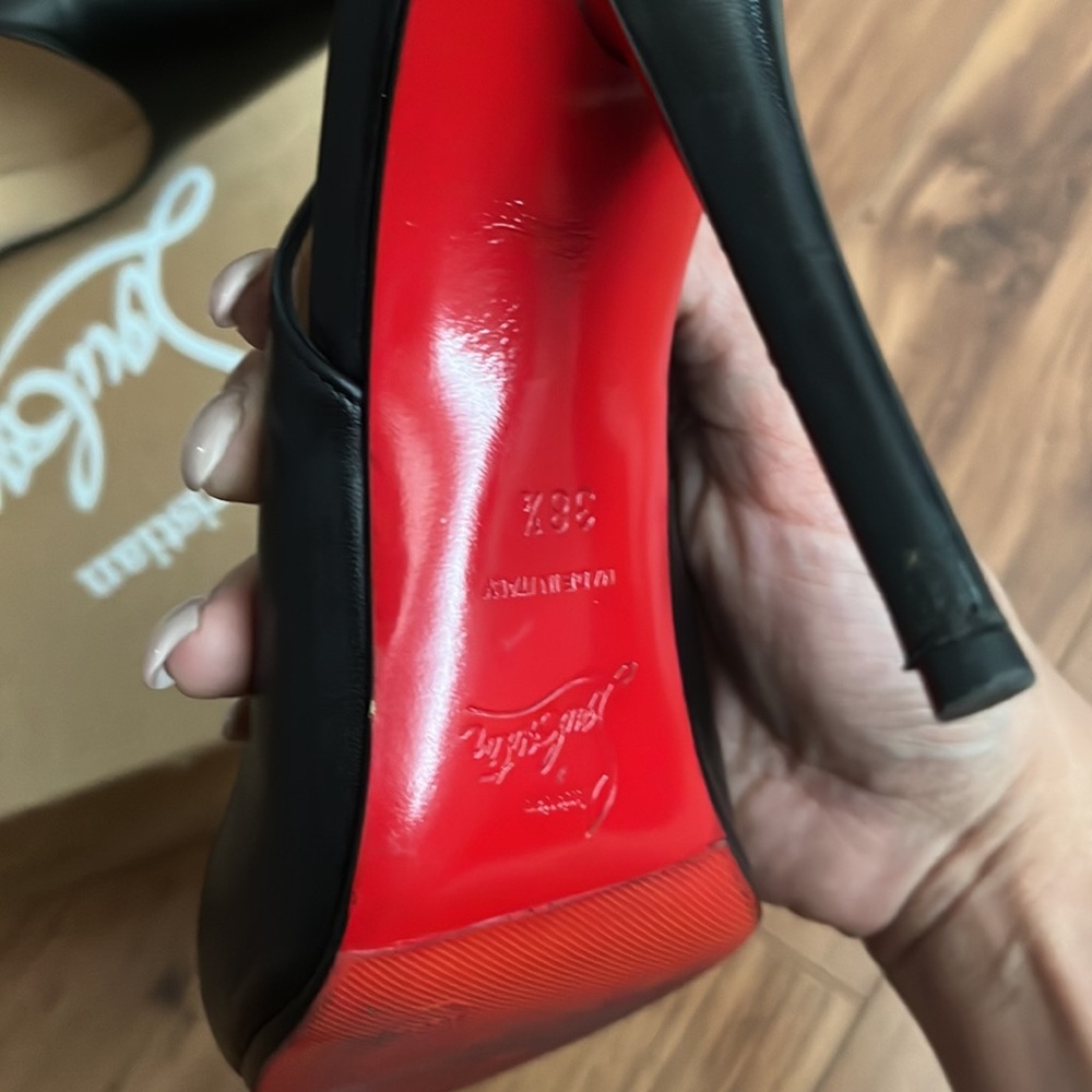 Christian Louboutin Black Pointed Slingback Pumps - Picture 5 of 7